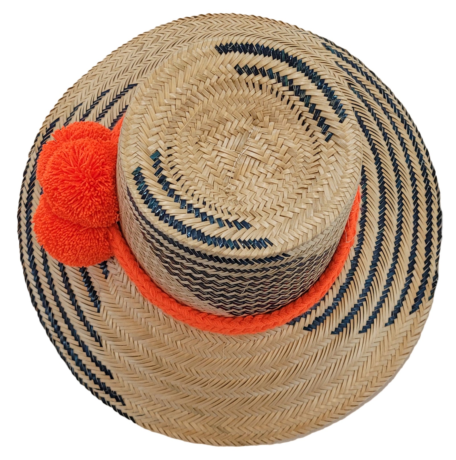  handmade wayuu hat top view