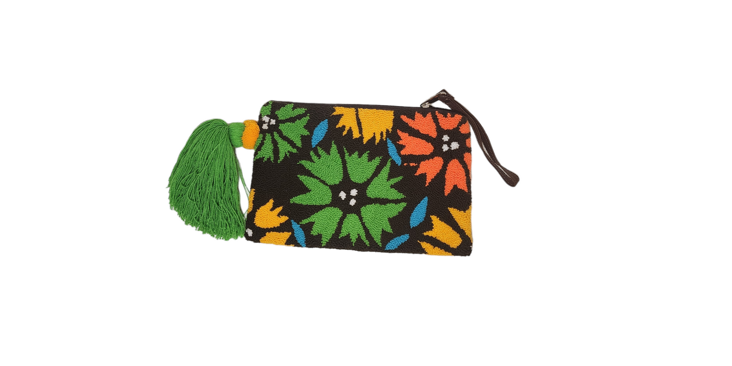 Leslie Handmade Wayuu Punch-needle Clutch