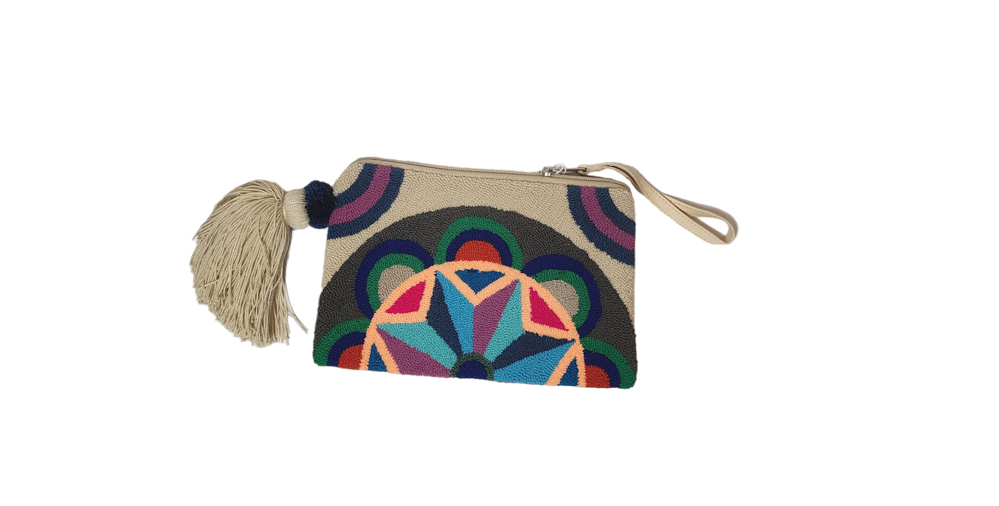 Elizabeth Handmade Wayuu Punch-needle Clutch