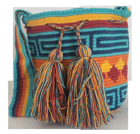 Treasure Medium Handmade Crochet Wayuu Mochila Bag