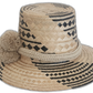 Boho Chick artisan hat featuring neutral tones and cultural patterns
