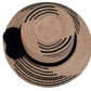 Artisan-crafted Wayuu straw hat featuring chic black pompoms.

