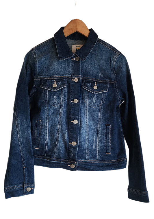 Johanna Denim Jacket with Handmade Mandala (S)