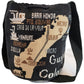 Black Wayuu crochet mochila with a cartographic design honoring Wayuu heritage.