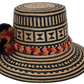 Boho Wayuu hat with bold weave and braided band in artisan style