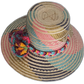 Colorful handmade straw hat with traditional geometric design