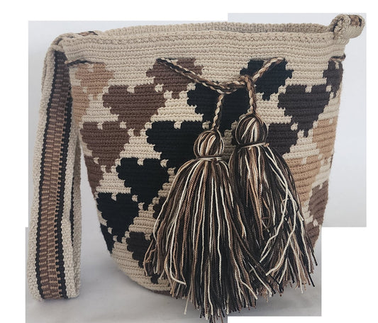 Indie Medium Handmade Crochet Wayuu Mochila Bag