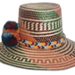 Boho Chick straw hat crafted from Iraca palm in earthy tones and cultural weave