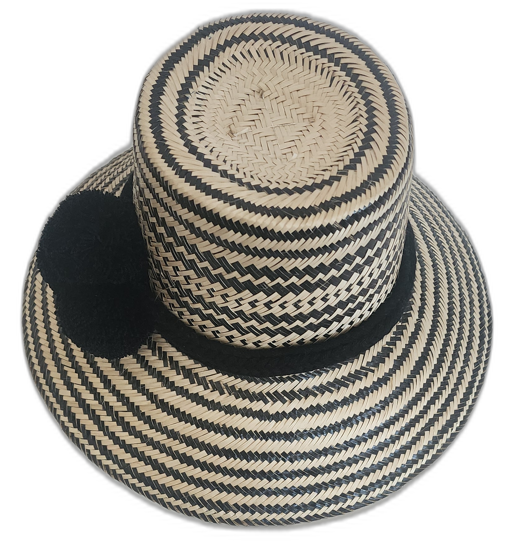 Bohemian Chick hat featuring black pattern design and bold cultural flair