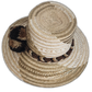 Unique colorful Boho Hat with braided band and traditional pompoms