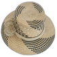 Natural straw hat with black details and handmade Wayuu craftsmanship
