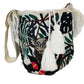 Boho-chick Wayuu bag with woodland animal embroidery and tassels