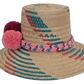 Colorful Bohemian straw hat woven by Wayuu artisans