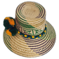 Bohemian straw hat with vibrant cultural accents and handmade quality