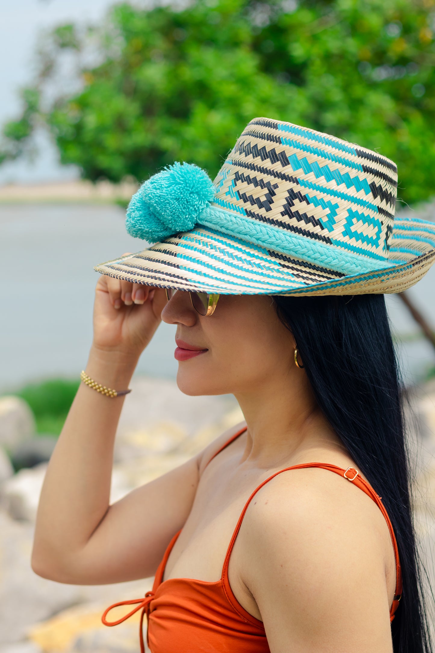 Maeve Handmade Wayuu Hat - Wuitusu-on model