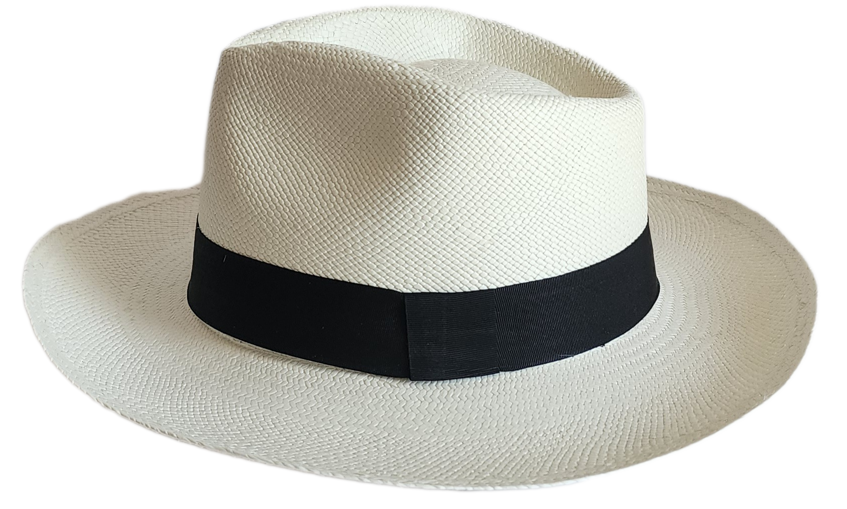 Boho straw hat crafted from Ecuadorian toquilla straw.