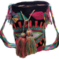 Handmade Wayuu bag featuring colorful embroidered art