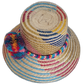 Multicolor Boho Chick straw hat with traditional Wayuu design