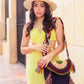 "Colorful handcrafted Wayuu mochila bag with lid, showcasing traditional crochet patterns and bohemian flair."