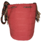 "Colorful handcrafted Wuitusu crochet bag showcasing vibrant Wayuu patterns and adjustable straps."
