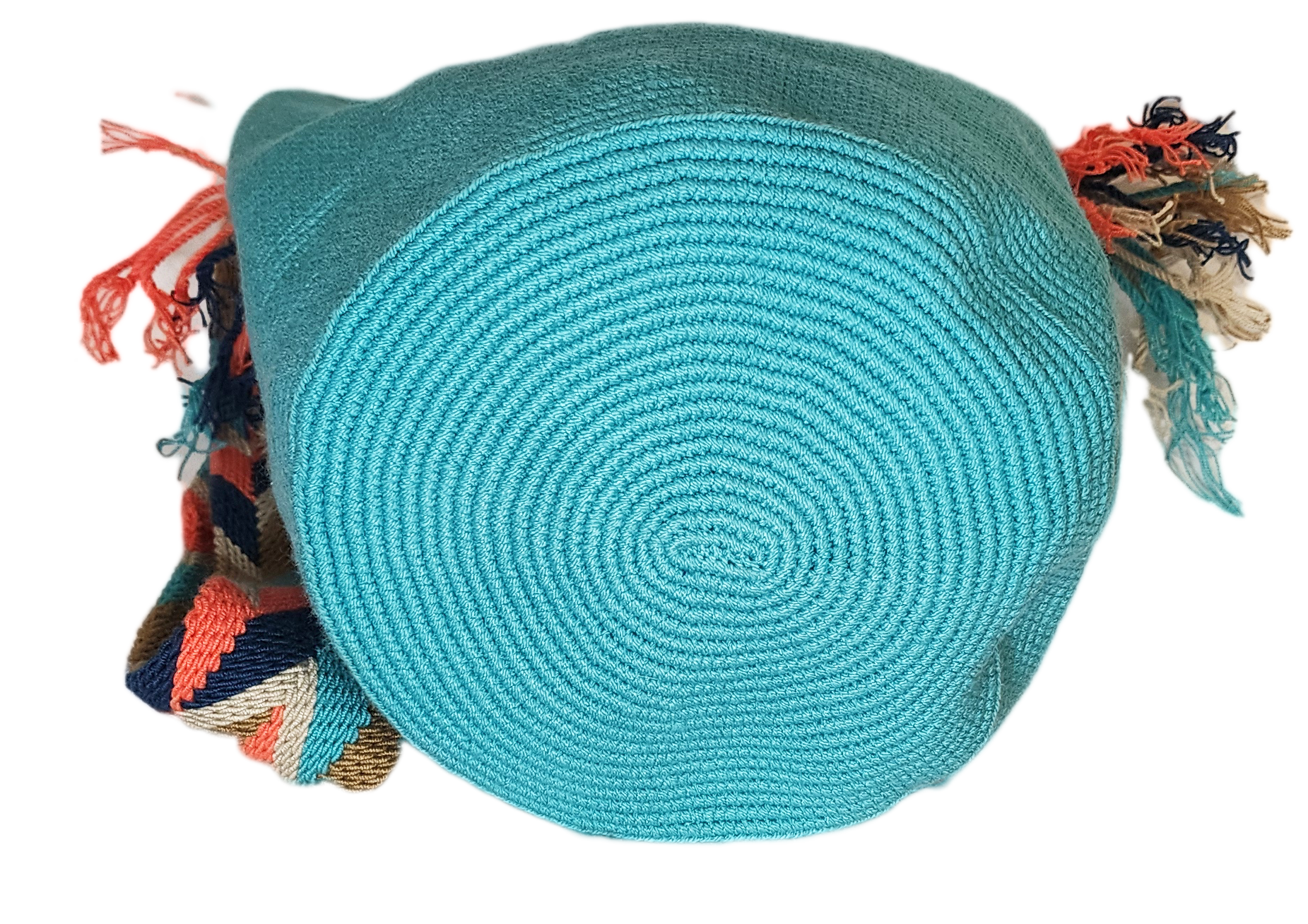 "Colorful handcrafted Wuitusu crochet bags by Wayuu women, featuring vibrant patterns and ethical fair trade practices."
