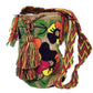 Colorful handmade bohemian Wuitusu Wayuu crochet bag, showcasing vibrant Wayuu culture and artisanal craftsmanship, with adjustable strap