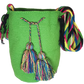 "Colorful handmade crochet bags by Wayuu women of Colombia, featuring vibrant, culturally symbolic designs."