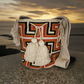 "Colorful handmade crochet Wayuu bag with adjustable strap, showcasing intricate patterns and vibrant craftsmanship."