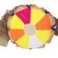 "Colorful handmade Wayuu crochet bag with intricate geometric patterns, showcasing traditional craftsmanship and modern boho 