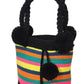 Handmade bohemian Wayuu handbag with colorful crochet patterns