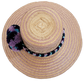 "Colorful handmade Wayuu hat from Iraca palm, adorned with cultural pompoms, adjustable for any head size, supports Wayuu chi