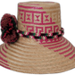 Boho chick straw hat by Wuitusu featuring vibrant artisan design and pink accents

