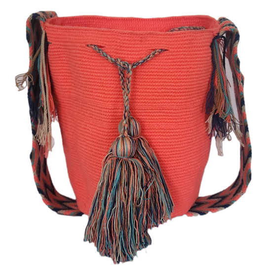 Amy Unicolor Large Handmade Wayuu Mochila Bag