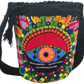 Crochet colorful Wayuu shoulder bag with bold, artistic flair