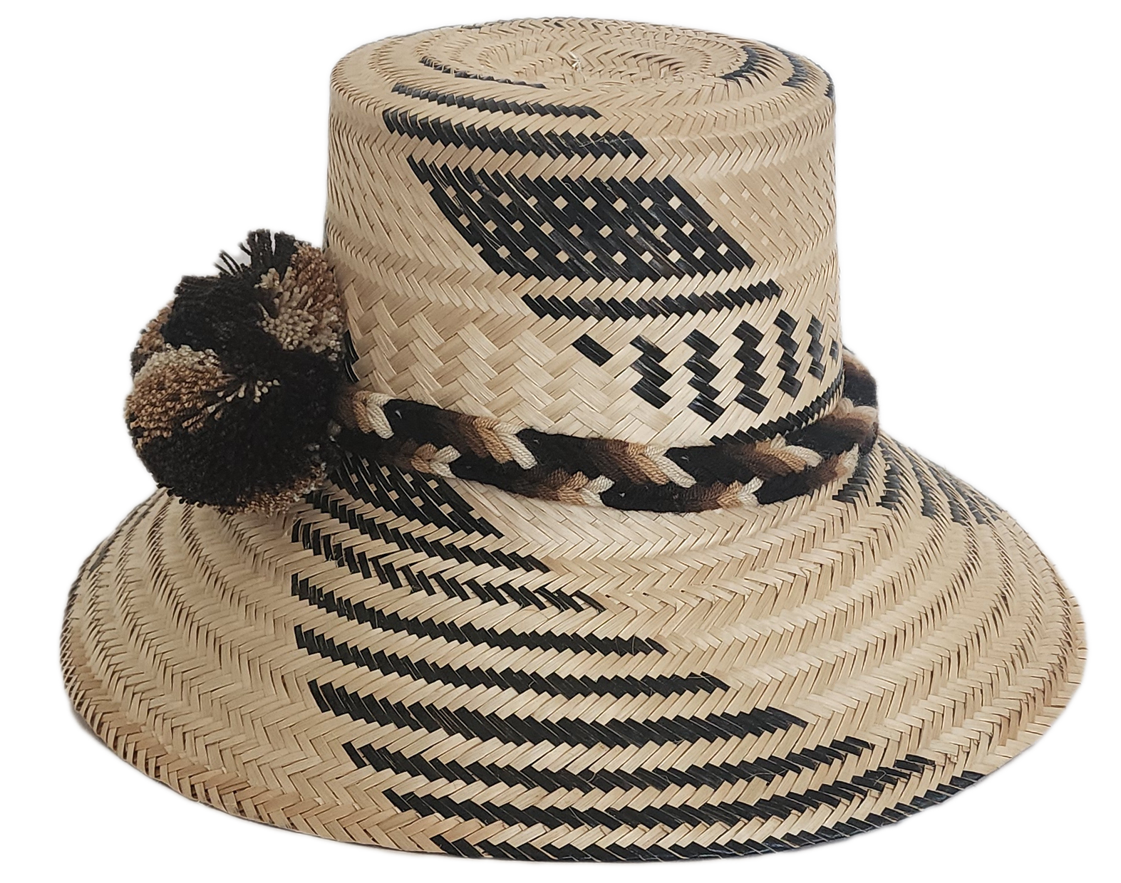 Handcrafted beach straw hat, perfect as a stylish beach hat and loved for its warm weather hat flair.
