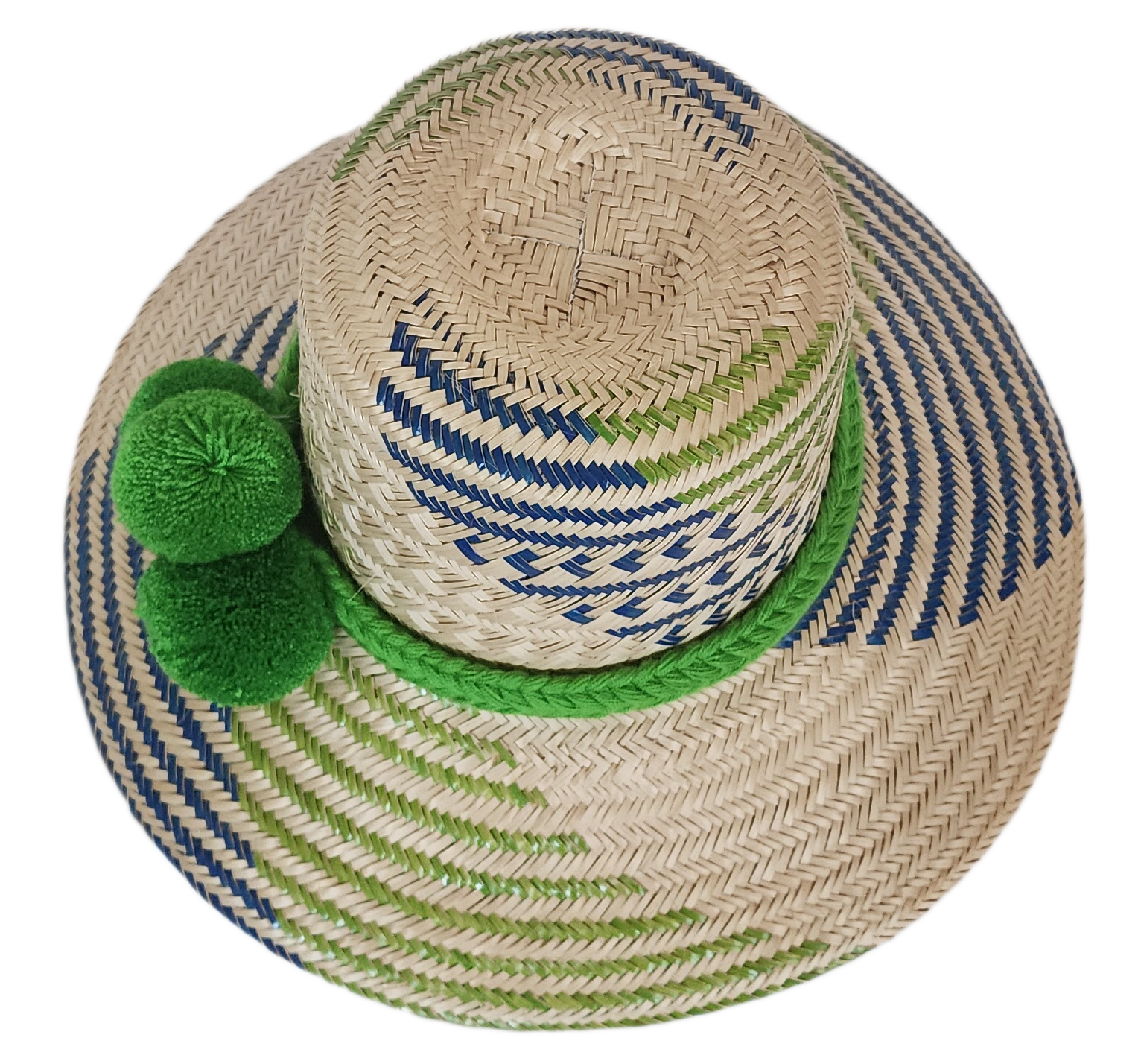 Handcrafted straw hat, perfect as a boho hat and loved for its fashion accessory hat flair.
