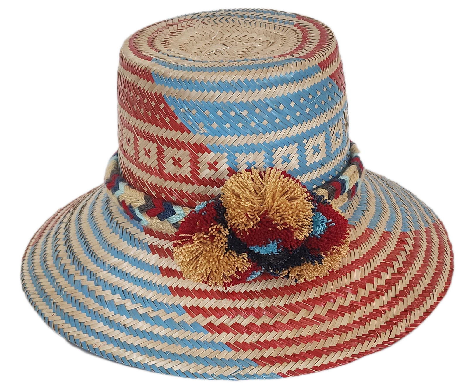 Handcrafted stylish beach hat, perfect as a summer straw hat and loved for its wide brim straw hat flair.

