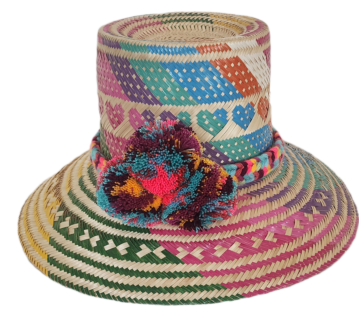 Handcrafted fashion accessory hat, perfect as a wide brim straw hat and loved for its womens fedora flair.
