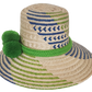 Handcrafted straw hat, perfect as a boho hat and loved for its fashion accessory hat flair.
