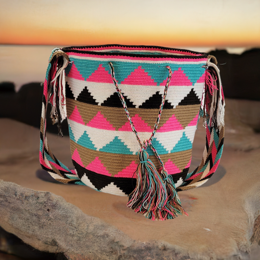 Leilani Large Handmade Crochet Wayuu Mochila Bag - Wuitusu