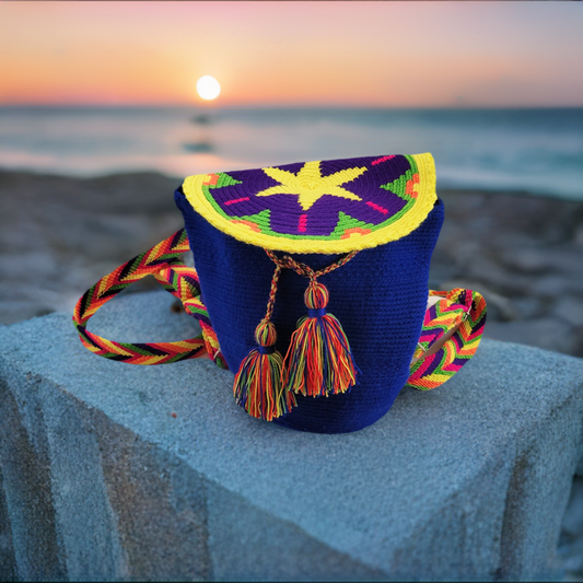 Josie Small Handmade Crochet Wayuu Backpack - Wuitusu