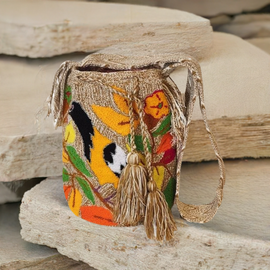 Briar Large Handmade Punch-needle Wayuu Mochila Bag - Wuitusu