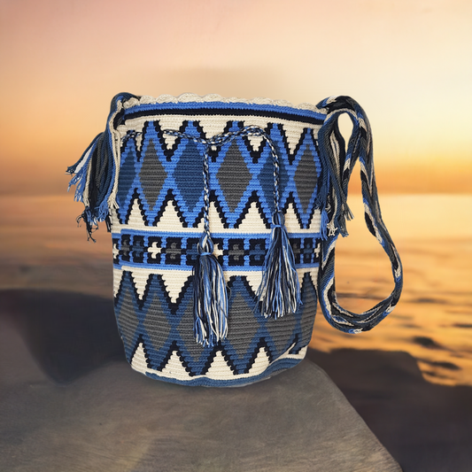 Athena Large Handmade Crochet Wayuu Mochila Bag - Wuitusu
