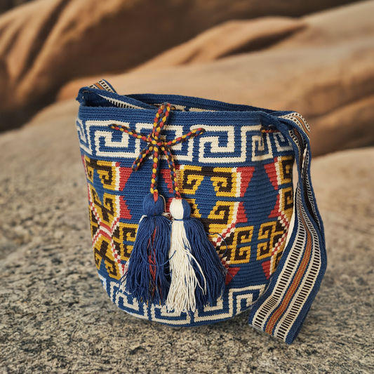 Mazikeen Large Handmade Crochet Wayuu Mochila Bag - Wuitusu