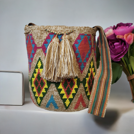 Kiana Handmade Wayuu Mochila bag - Wuitusu