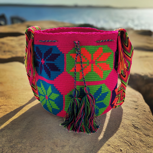 Aaliyah Large Handmade Crochet Wayuu Mochila Bag - Wuitusu