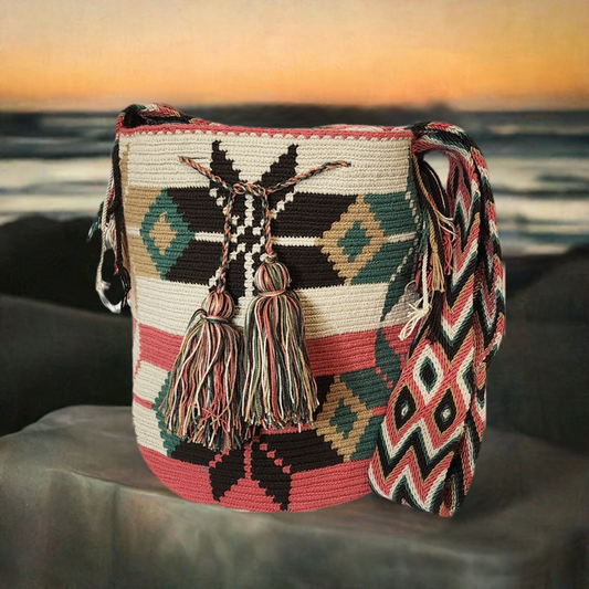 Julieta Large Handmade Crochet Wayuu Mochila Bag - Wuitusu