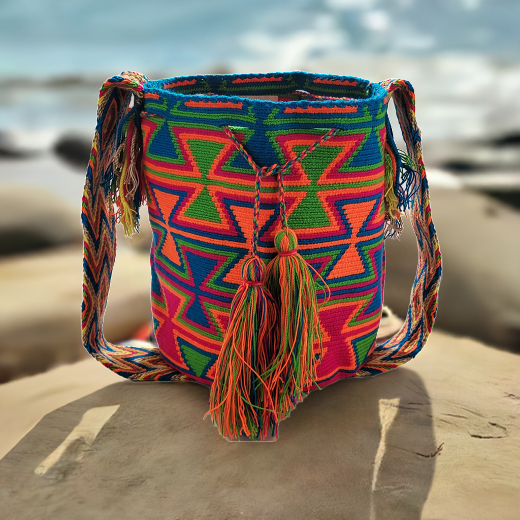 Delilah Large Handmade Crochet Wayuu Mochila Bag