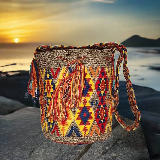 Ivy Large Handmade Crochet Wayuu Mochila Bag - Wuitusu