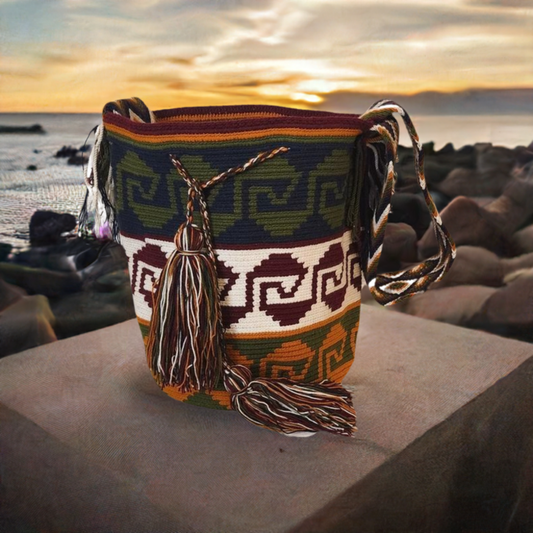 Katalina Large Handmade Crochet Wayuu Mochila Bag - Wuitusu